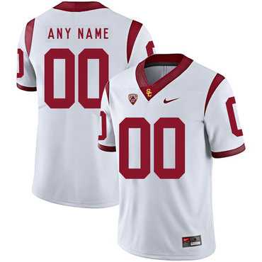 Men%27s USC Trojans White Customized College Football Jersey